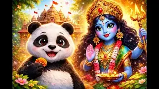 Panda and Kali Maa Story  Magical Indian Temple Kids Story  Fantasy Animation