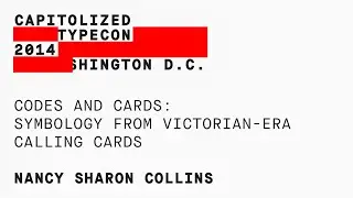 Codes and Cards: Symbology from Victorian-Era Calling Cards &mdash; Nancy Sharon Collins
