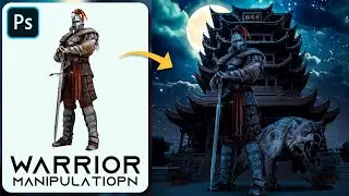 Creative Photo Manipulation &ndash; Warrior & Wolf Fantasy Art Tutorial  #photoshopmanipulation