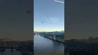 Crossing over the River Tyne on King Edward Bridge New Years Eve