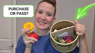 Wooden Play Food Set 🍎 Pretend Kitchen Toys for Toddlers | Montessori Cutting Fruits & Veggies
