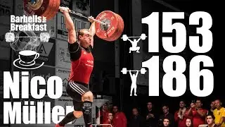 Nico M&uuml;ller (79kg) 153kg Snatch 186kg Clean and Jerk 2017-10-14