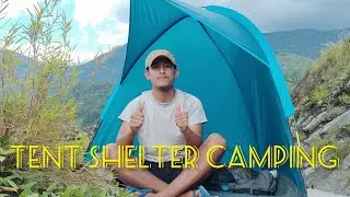 Taking out my new tent shelter for a test |  Decathlon Arpenaz 0 | Beautiful camping location