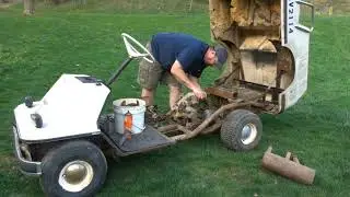 Part 1 Project Golf Cart, Initial Cleaning,  1976 Harley Davidson AMF Golf Cart, Gas version.