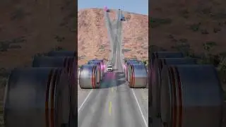 Cars & Buses vs 6 big hydraulic crusher - BeamNg.drive