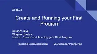 Java &bull; Basics &bull; Create and Running your First Program &bull; (Filipino) &bull; C01L03