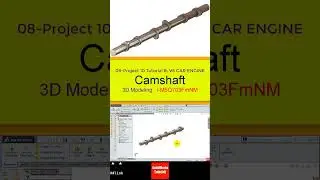 8- 3D Draft | Car Engine |:Camshaft #3d #solidworks #tutorial #cad #drawing #engineering #design