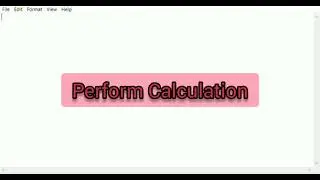 PERFORM CALCULATION PROGRAM || Java complete program