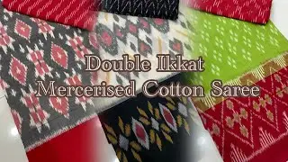 Double Ikkat Mercerised Cotton Saree #ikkatmercerised #ikkatsareespochampally #ikkatsarees #ikkat 