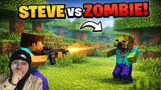 Surviving Zombie Apocalypse in Minecraft