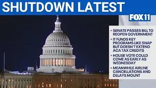 Day 41 of government shutdown: Senate still debating reopening bill | FOX 11 LA