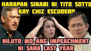 TITO SOTTO - MAY WARNING KAY CHIZ, NILUTO TALAGA NI CHIZ ANG IMPEACHMENT 