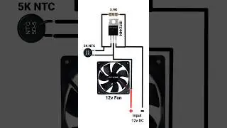 Fan automatic on & off temperature sensor circuit #automatic