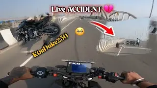Live Wheele Crash KTM Duke250💔😭 | Wheele Time ACCIDENT 😢 #accident #rider 
