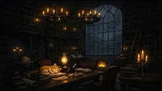 Study With Me in a Magical Library 🕯️ 2-Hour Deep Work Session#2hourtimer #study #library