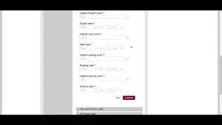 Testing Section of the Common Application