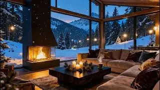 January Snowfall Jazz 2026  Cozy Coffee Shop Ambience for Work & Study