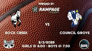 Rock Creek High School vs Council Grove High School Kansas Varsity Basketball