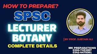 SPSC Lecturer Botany Preparation | Lecturer Botany Test Syllabus & Important Books | Complete Detail