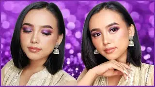 Quick Purple Glam Look using only 5 Products | पार्टी मेकअप | Seemi&rsquo;s world