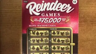 REINDEER GAMES, OLG  instant scratch ticket, Ontario lottery and gaming