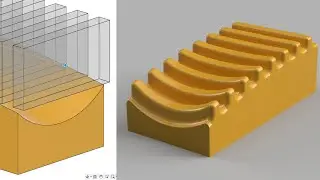 Pattern transitioning from straigth to curved