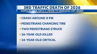 Man killed, another critically hurt in Kapolei H-1 Freeway collision