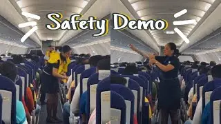 Indigo Safety Demonstration | Indigo Airlines| Cabin Crew ✈️ #cabincrew #flightattendant #airhostess