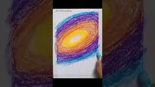 galaxy drawing with oil pastel #art #drawing #youtubeshorts #shortvideo