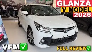 Toyota Glanza V Top Model 2026 ✅ Review & On-road Price, Features, Mileage & Full Details