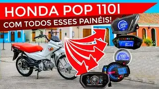 Testamos v&aacute;rios pain&eacute;is na POP110 - qual vc achou mais top? painel digital universal streetfighter