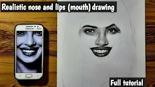 How to shade realistic nose and lips (mouth)|Real time video!!