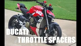 Ducati Streetfighter Throttle Spacers and new grips install How to DIY