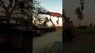 Steel Unloading to 2 Hydra/Crane । Ace Mobile Crane Work | #crane #hydra #shorts @crane