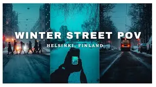 1 Hour+ of MOODY Winter Street Photography POV w/ Tamron 70-180 f2.8 Helsinki, Finland.