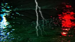 Super Heavy Rain & Thunder at Night 🌧️⚡ Neon City Mood for Study