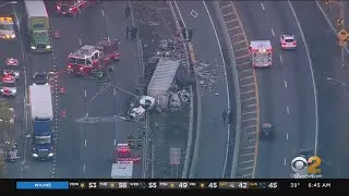 Overturned Dump Truck On Gowanus Expressway