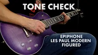 TONE CHECK: Epiphone Les Paul Modern Figured Electric Guitar Demo | Cream City Music