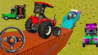 🚛 🚜 Epic Tractor Stunt - Driving Truck Into a Tractor 🔥 #tractor #truck #gaming 
