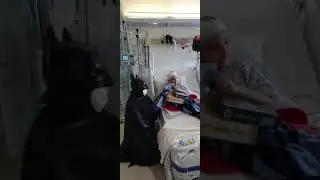 Batman visits child battling cancer in the hospital
