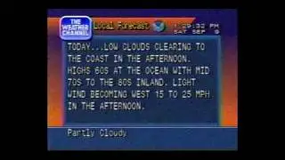 The Weather Channel, local conditions - musical bed - 1990