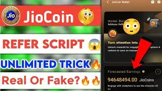 Jiocoin App Unlimited Trick 🔥 | Jiocoin App Refer Script | New Earning App Today |Jio Coin Unlimited