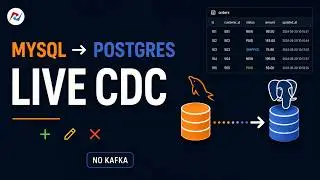 CDC without Kafka: MySQL → PostgreSQL Live Replication in 2 Minutes