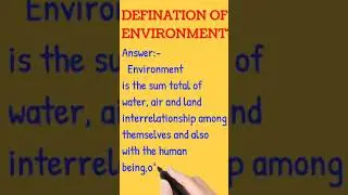 Definition of Environment? /#shorts