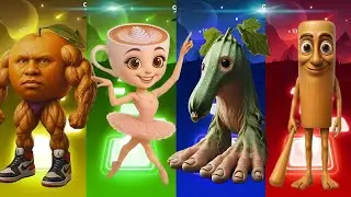Tiles Hop EDM Rush -Tung Tung Sahur 🆚 Ballerino Cappucсino 🆚Trick Track Baraboom🆚 Udin Din Don🎶