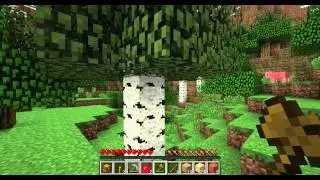 выживание в minecraft 1.7.4 №1 начало стройки дома