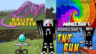 MINECRAFT MINI GAME & ROLLER COASTER,  TNT RUN, THE DROPPER