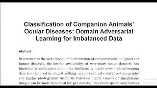 Classification of Companion Animals&rsquo; Ocular Diseases Domain Adversarial Learning for Imbalanced Data