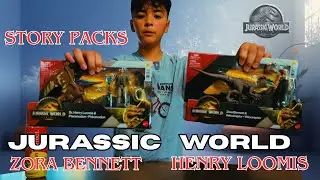 Zora Bennett Velociraptor Story Pack & Dr. Henry Loomis Jurassic World Rebirth Mattel