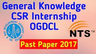 General Knowledge MCQS from NTS Past Paper OGDCL CSR Internship